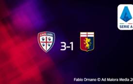 CALCIO, Cagliari: altri tre punti. Genoa battuto (3-1) in modo convincente