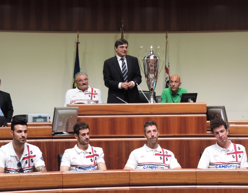 PALLACANESTRO, I Campioni d’Italia della Dinamo Sassari festeggiati in Consiglio regionale