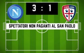 CALCIO, Spettatori non paganti al monologo del San Paolo: Napoli-Cagliari 3-1