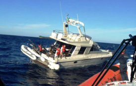 OLBIA, Barca in avaria a 70 miglia dalla costa: equipaggio soccorso dalla Guardia Costiera