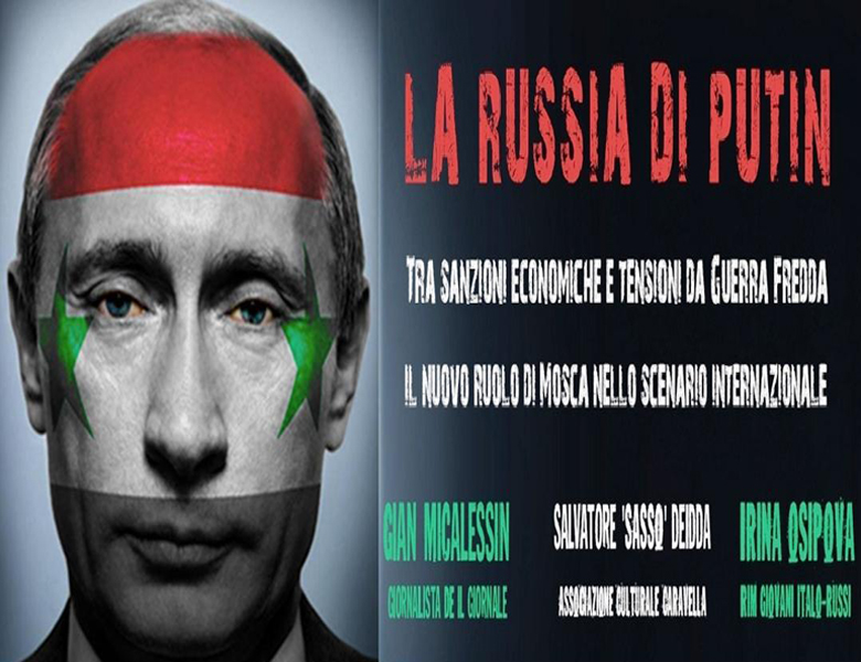 CAGLIARI, Venerdì 30 a Villa Muscas: “La Russia di Putin” con Gian Micalessin ed Irina Osipova