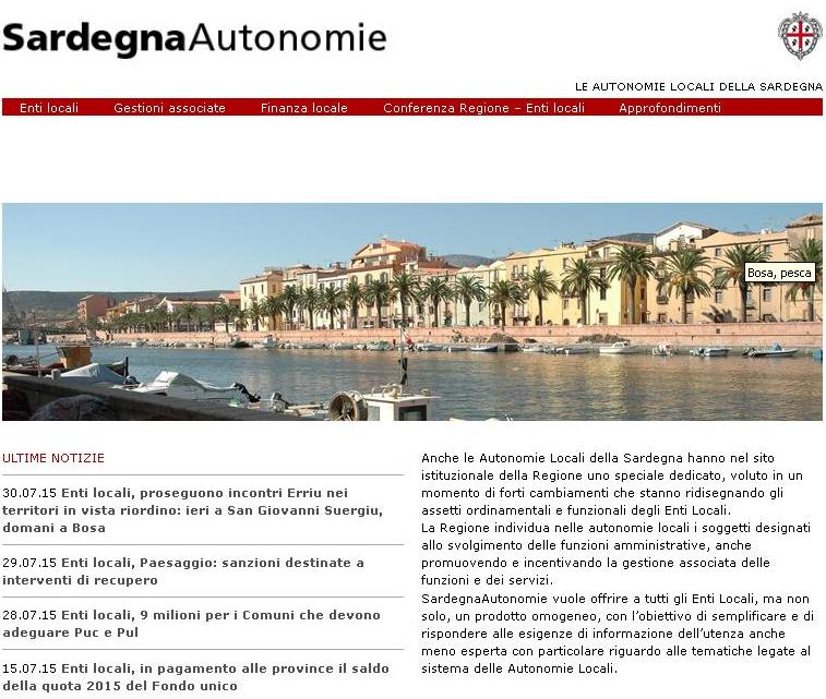 ENTI LOCALI, Da oggi on line “Sardegna Autonomie”: una finestra su finanza locale e spesa fondi